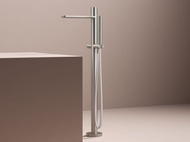 Floor standing single handle stainless steel bathtub mixer with hand shower GENT GT187 Hotbath