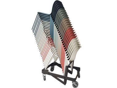 SIXE Sled base high stool with padded seat By Howe | design Pearson Lloyd