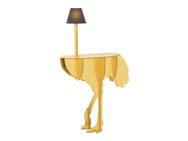 Oval HPL console table DIVA LUCIA GOLD Ibride