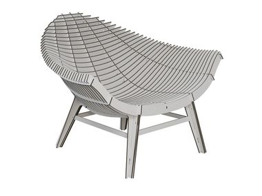 HPL garden armchair with armrests MANTA Ibride
