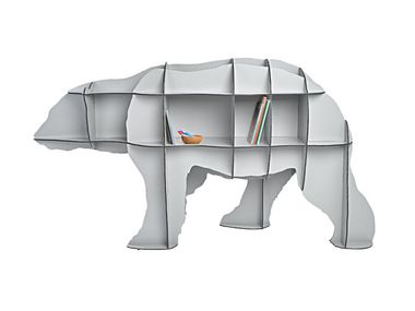 Open freestanding HPL bookcase JUNIOR Ibride