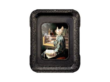 Rectangular laminate tray LES VISCONTI Ibride