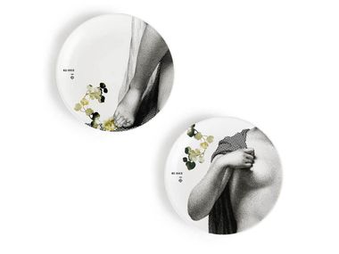 Ceramic plates set PARNASSE HIVER Ibride