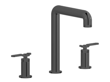 IB, BOLD LEVER B2390 Rubinetto per lavabo a 3 fori da piano con scarico automatico