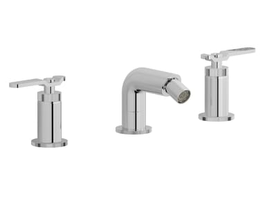 IB, BOLD LEVER  B2393 Rubinetto per bidet a 3 fori da piano con scarico automatico