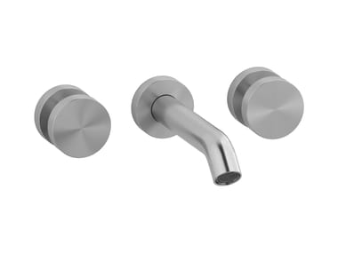 IB, TOTEM TO306 Miscelatore per lavabo a 3 fori a muro in acciaio