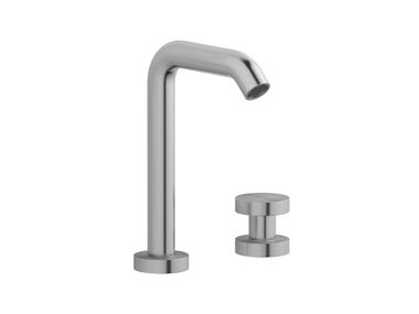 Miscelatore per lavabo alto da piano a 2 fori in acciaio TOTEM TO395 IB