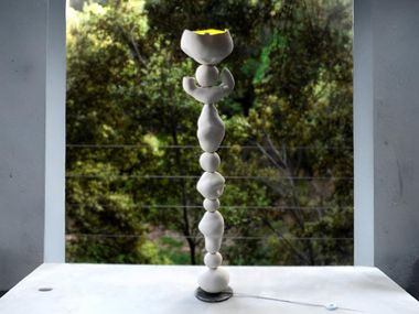 Handmade LED floor lamp TÓTEM ICI ET LÀ