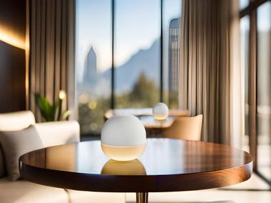 Rechargeable aluminium and polycarbonate table lamp with dimmer GHIANDA ICONE