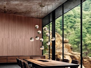 LED polycarbonate and aluminium pendant lamp GHIANDA ICONE