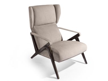 Bergère nabuk armchair with headrest with armrests IMAGINE Visionnaire