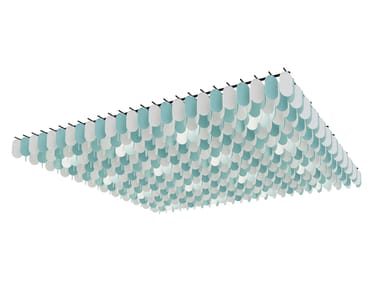 IMPACT ACOUSTIC®, FLOCK LIGHT Controsoffitto acustico con illuminazione integrata