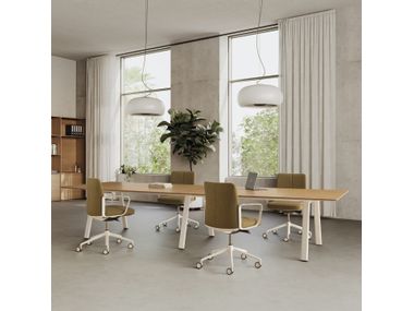 ZENPRO Height-adjustable swivel leather office chair with 5-Spoke base ...