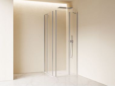Cabina de ducha de esquina con puerta batiente CLAIRE DESIGN INDA®