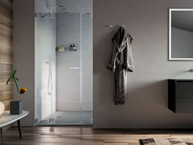 Niche shower cabin with hinged door PRAIA CLIP INDA®
