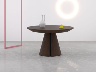 Extending round wooden table IRIS Piemy