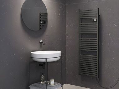 Electric vertical wall-mounted steel towel warmer QUADRÉ ELECTRIC IRSAP