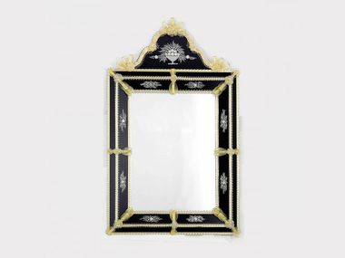 Specchio in vetro di Murano con cornice da parete ISIDE Sogni Di Cristallo