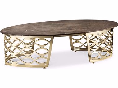 Oval marble coffee table for living room ISIDORO Cantori