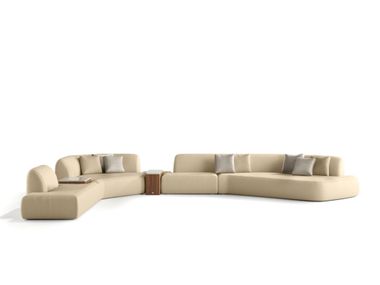 Modular leather sofa DUNE IVG Home Collection