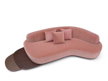 Fabric sofa living with table GLAMIS IVG Home Collection