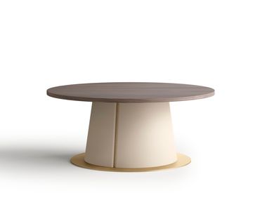 Round walnut central coffee table GLAMIS IVG Home Collection