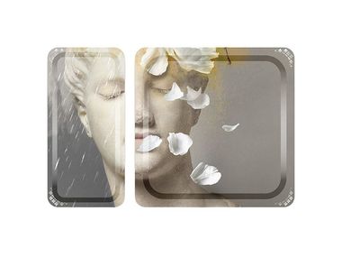Set of rectangular laminate trays APHRODITE DUO Ibride