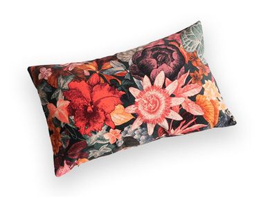 Cuscino rettangolare in velluto con motivi floreali BOUCAN Ibride