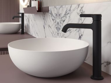 Round countertop Cristalplant® washbasin LAGUNA04 Ideagroup
