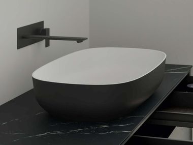 Countertop rectangular Cristalplant® washbasin LAGUNA06 Ideagroup