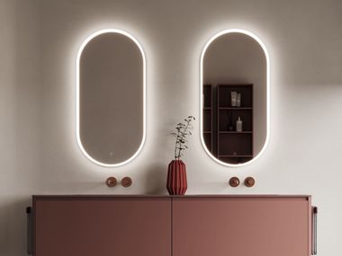 Wall-mounted oval bathroom mirror NYÙ 17 | Vanity unit Ideagroup