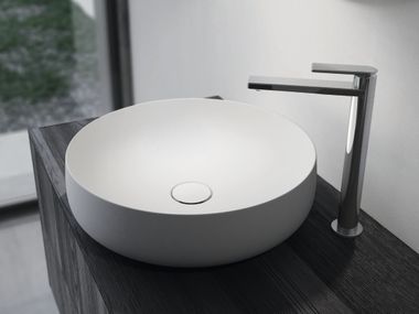 Round countertop ceramic washbasin NYÙ 17 | Vanity unit Ideagroup