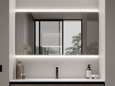 Wall-mounted rectangular bathroom mirror NYÙ 17 | Vanity unit Ideagroup