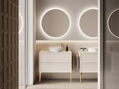 Consolle lavabo singolo in legno con specchio PROVENCE 05 Ideagroup