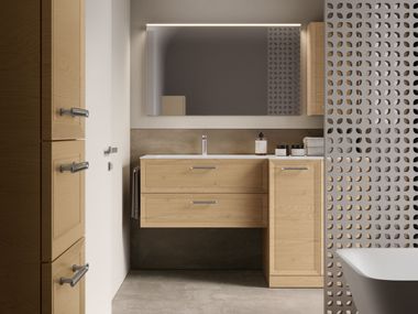 Mobile lavabo singolo in legno con lavabo integrato PROVENCE 09 Ideagroup