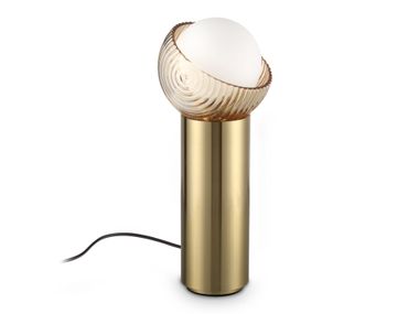 Blown glass and metal table lamp BLOOM TL1 Ideal Lux