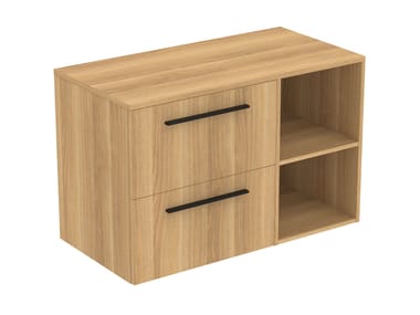 Ideal Standard, I.LIFE B T5752 Mobile lavabo in legno con pensile