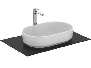 Countertop oval ceramic washbasin I.LIFE O T573201 Ideal Standard