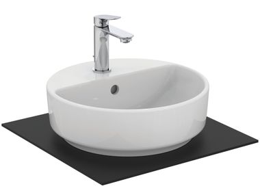 Lavabo rotondo da appoggio in ceramica con troppopieno I.LIFE O T573501 Ideal Standard