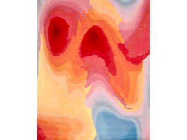 Patterned rectangular wool rug BLAST 01 Illulian