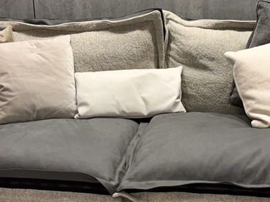 Rectangular leather sofa cushion ARKETIPO - AUTO-REVERSE 55x30 In Stock