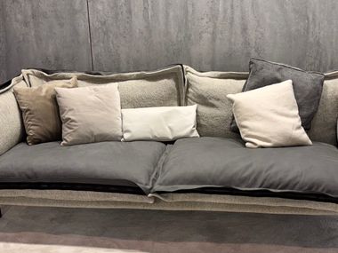 Square fabric sofa cushion ARKETIPO - AUTO-REVERSE 50x50 In Stock