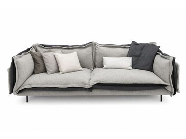Leather and fabric sofa ARKETIPO - AUTO-REVERSE In Stock