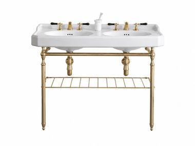 Double console ceramic washbasin BLEU PROVENCE - PROVENCE '700 In Stock
