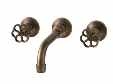 Wall-mounted 3 hole brass washbasin tap BLEU PROVENCE - RLT1012 Bronze In Stock