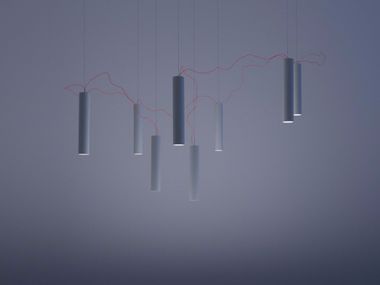 Lampada a sospensione a LED in metallo DAVIDE GROPPI - SIMBIOSI In Stock