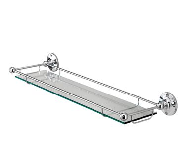 Crystal and brass bathroom wall shelf DEVON&DEVON - CAVENDISH In Stock