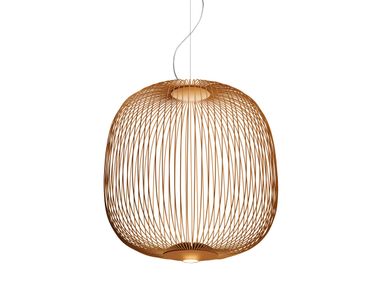 Luminária pendente dimmable LED em aço com pintura epóxi FOSCARINI - SPOKES 2 COPPER In Stock