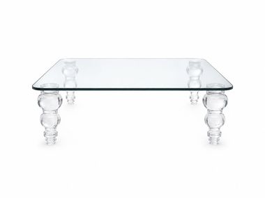 Square crystal coffee table GLAS ITALIA - POST MODERN In Stock