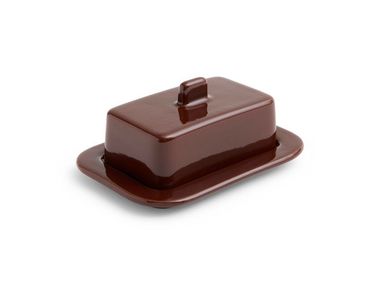 Burriera in terracotta HAY - BARRO BUTTER DISH Burgundy In Stock